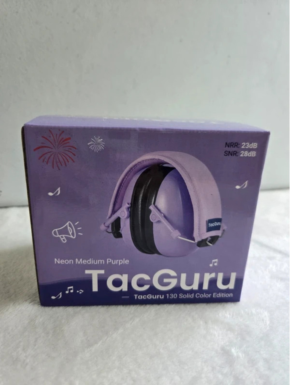 TacGuru 130 Kids Hearing Protection Earmuffs Purple NRR 23dB